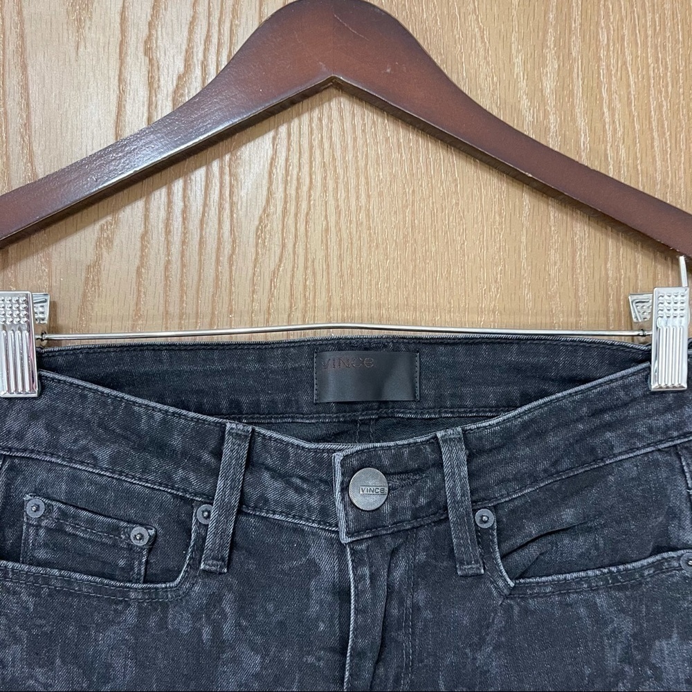 Vince Dylan Ankle Skinny Jeans Stretch Black Floral Women’s Size 26 - Picture 2 of 6